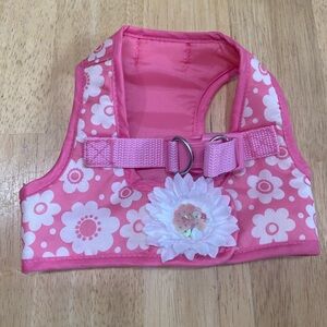 Lulu Pink Floral Dog Harness - Size Small